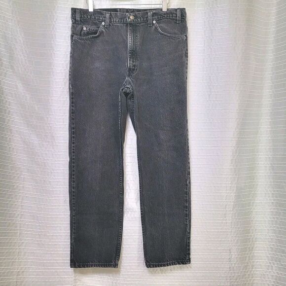 VTG Levi's 505 Jeans Orange Tab Regular Straight Faded Black Men's 38x30 SEE PIC - Picture 4 of 12